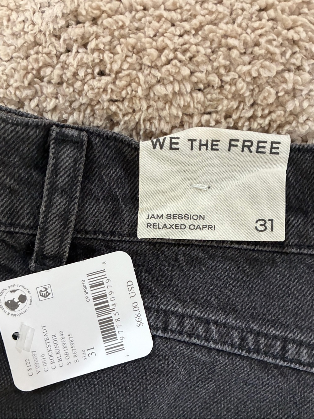 We The Free Jam Session Relaxed Capri/ Shorts NWT Size 31 - Picture 5 of 7